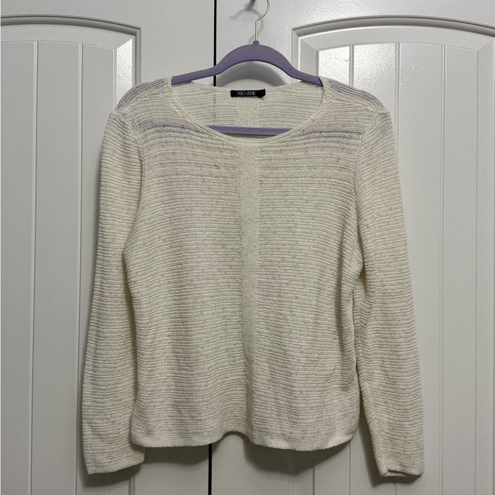 NIC+ZOE Cream Knit Top